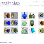Screen shot of the Merlin Glass website.