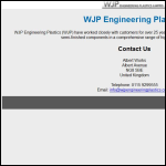 Screen shot of the Wjp Engineering Plastics Ltd website.