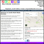 Screen shot of the Zenith Multimedia Services website.