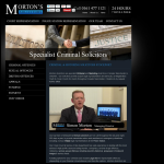 Screen shot of the Mortons Solicitors website.