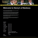 Screen shot of the Henrys for Men website.