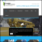 Screen shot of the H & B Generators website.