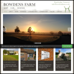 Screen shot of the Bowdens Farm website.