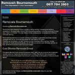 Screen shot of the Removals Bournemouth website.