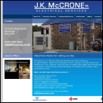 Screen shot of the J.K. McCrone Electrical Services website.