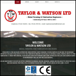 Screen shot of the Taylor & Watson Ltd website.