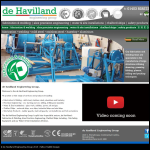 Screen shot of the De Havilland Fabrication & Welding Ltd website.