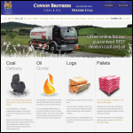 Screen shot of the Connon Oils website.