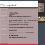 Screen shot of the Bromley & Fitch website.