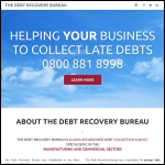 Screen shot of the The Debt Recovery Bureau website.