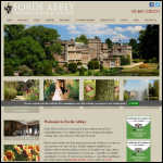Screen shot of the Forde Abbey - Weddings Dorset website.