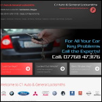 Screen shot of the C1 Auto & General Locksmiths website.