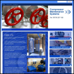 Screen shot of the Compressor Maintenance Systems Ltd website.
