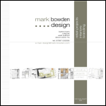 Screen shot of the Mark Bowden Design website.