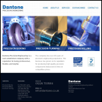 Screen shot of the Dantone Precision Engineering website.