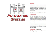 Screen shot of the Ph Automation Systems website.