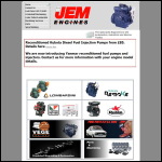 Screen shot of the Jem Engines website.