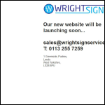 Screen shot of the Wright Sign Service website.