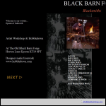 Screen shot of the Black Barn Forge website.