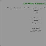 Screen shot of the Abel Office Machines Ltd website.