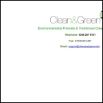 Screen shot of the Clean & Green (Gb) Ltd website.