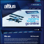 Screen shot of the Altius Online Marketing website.