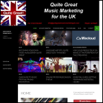 Screen shot of the Quite Great Music Marketing website.