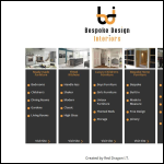 Screen shot of the Bespoke Design Interiors website.