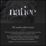 Screen shot of the Native Design Ltd website.