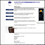 Screen shot of the Shropshire Vending Services Ltd website.