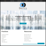 Screen shot of the Berics Accounting website.