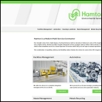 Screen shot of the Hamton Environmental Services Ltd website.