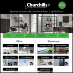 Screen shot of the Churchills Storage & Refurbishment Ltd website.
