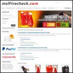 Screen shot of the Msl Firecheck Ltd website.