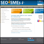 Screen shot of the Seo 4 Smes website.
