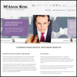 Screen shot of the Mcadam King Business Psychology website.