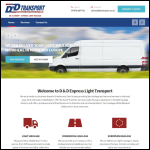 Screen shot of the D & D Light Transport website.