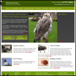 Screen shot of the Falconry Services website.
