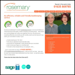 Screen shot of the Rosemary Bookkeeping Newbury website.