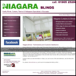 Screen shot of the Niagara Blinds website.