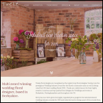 Screen shot of the Tineke Floral Designs website.