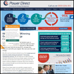 Screen shot of the Power Direct Ltd website.