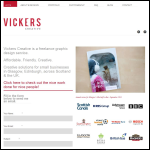 Screen shot of the Vickers Creative website.