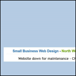 Screen shot of the Small Business Web Design website.