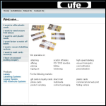 Screen shot of the Unique Finishing Equipment website.
