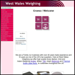 Screen shot of the West Wales Weighing website.