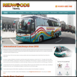 Screen shot of the Redwoods Travel Ltd website.