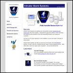 Screen shot of the Intruder Alarm Systems website.