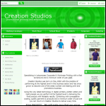 Screen shot of the Creation Studios website.