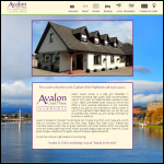 Screen shot of the Avalon Guest House website.